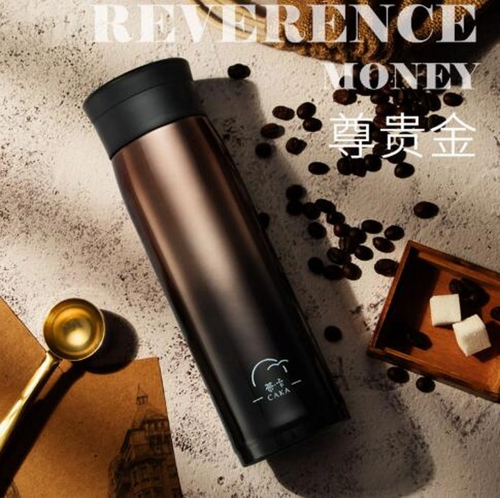 Gradient Color Vacuum Stainless Steel Thermos Cup
